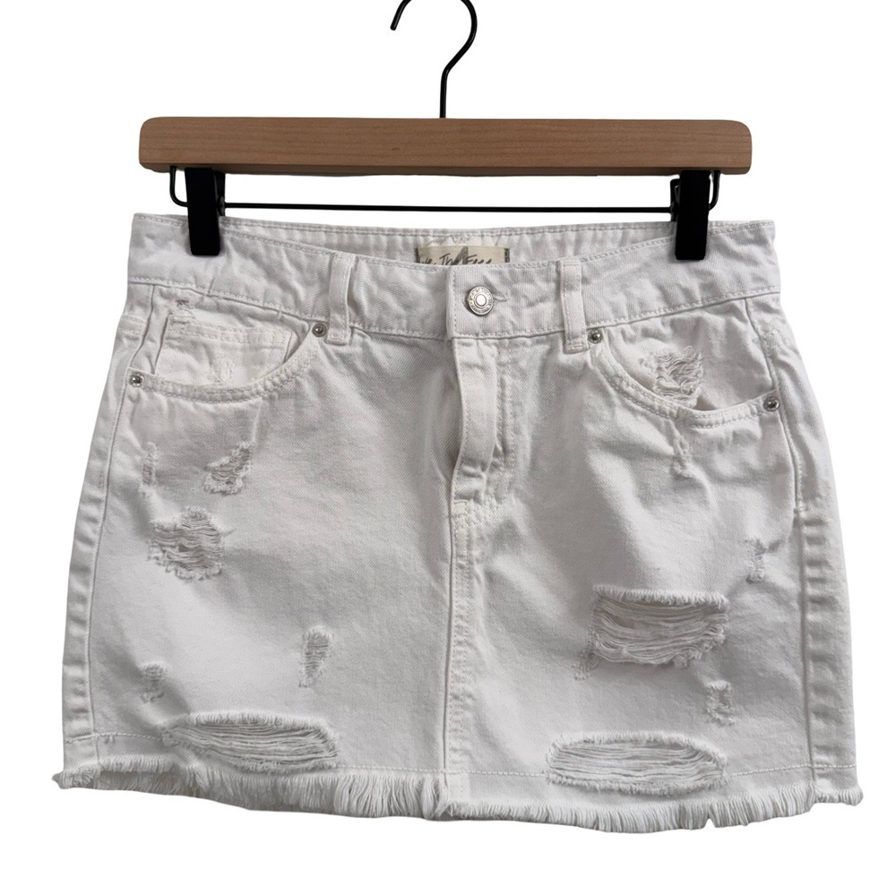 Free People White Mini Skirt Casual